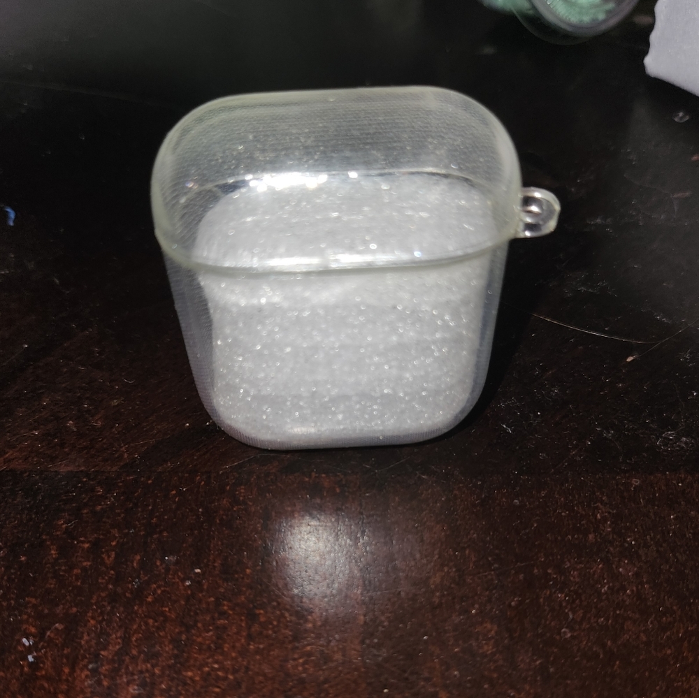 glitter clear airpod case